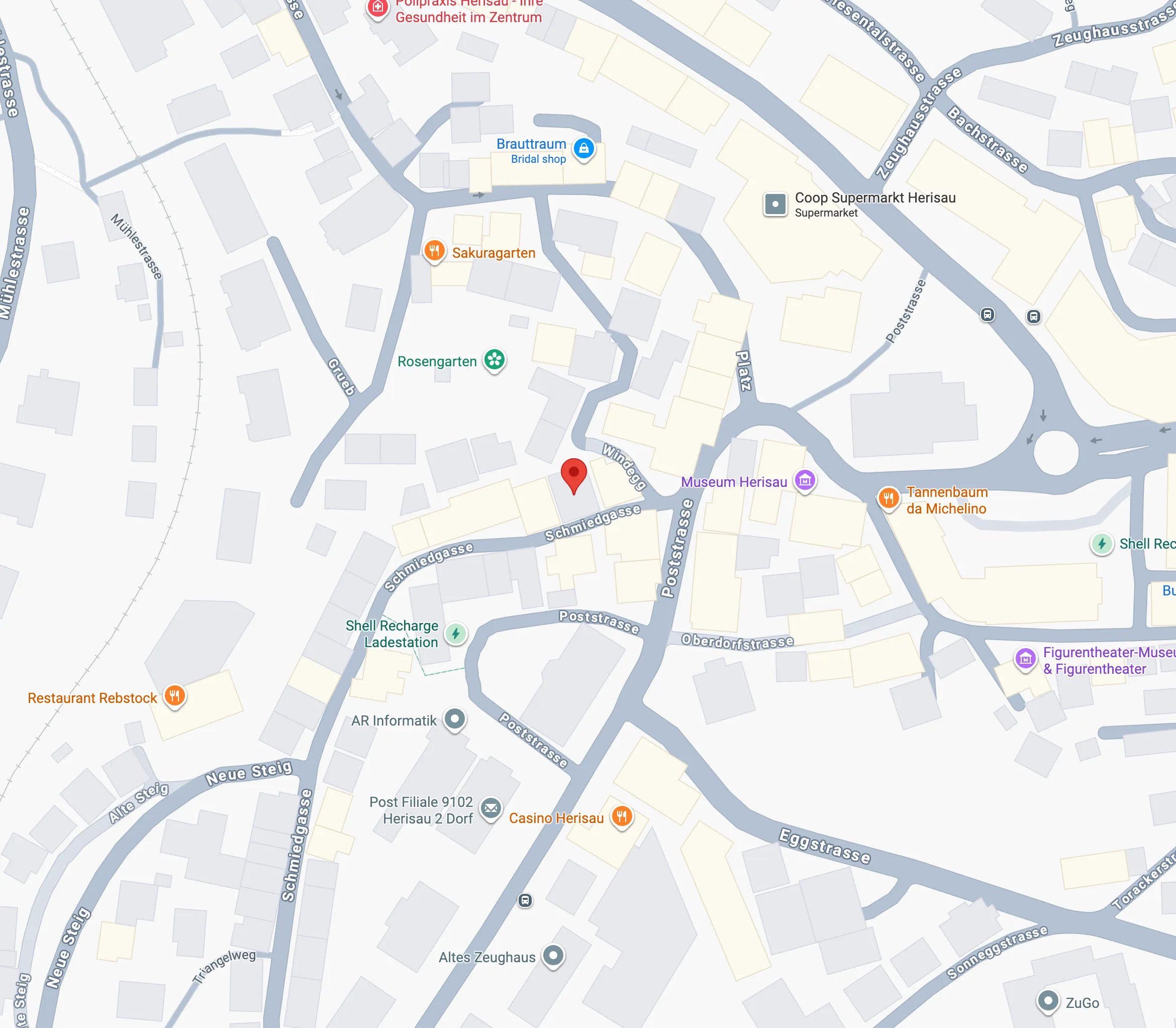 Karte: Körper im Griff, Schmiedgasse 4, 9100 Herisau
